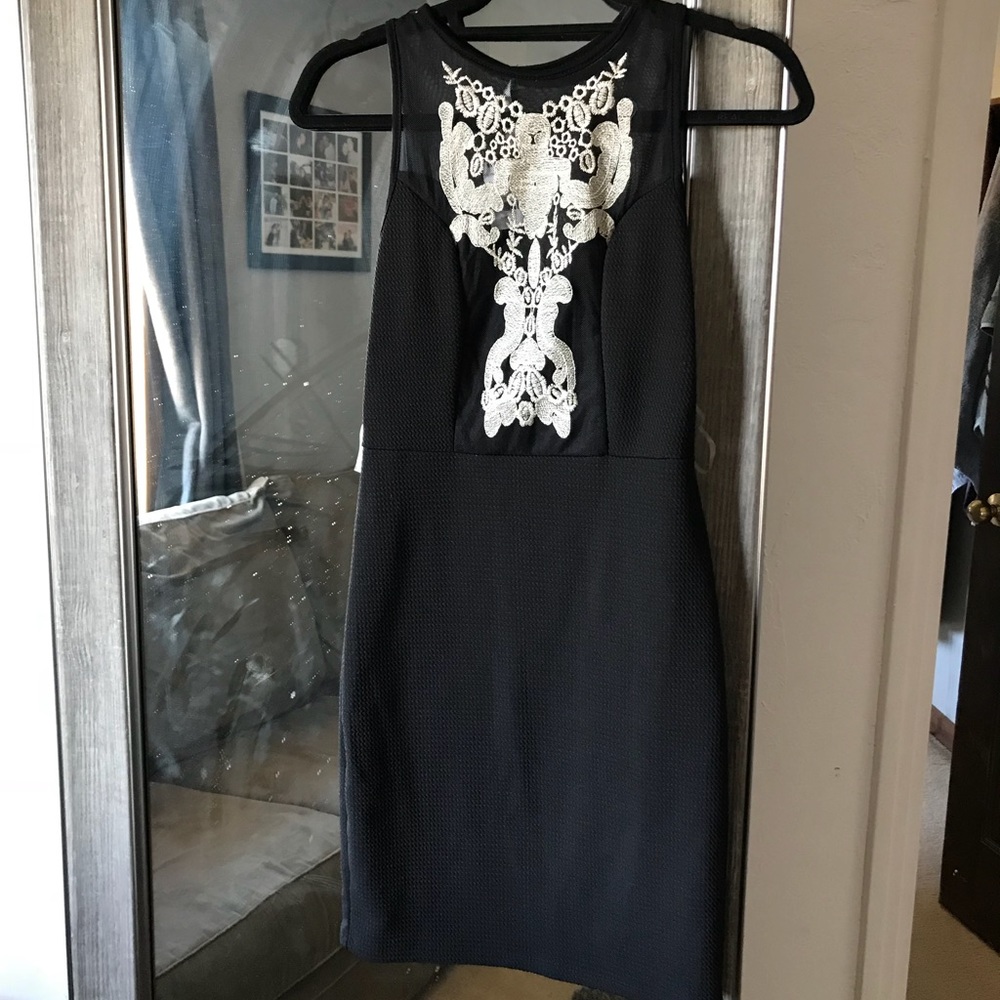 Black tight dress
